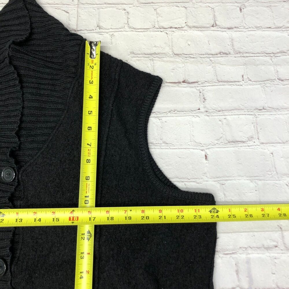 Alfred Dunner Women Sleeveless Vest Sweater Pockets Size 3X Black M185 -27 - Picture 4 of 12